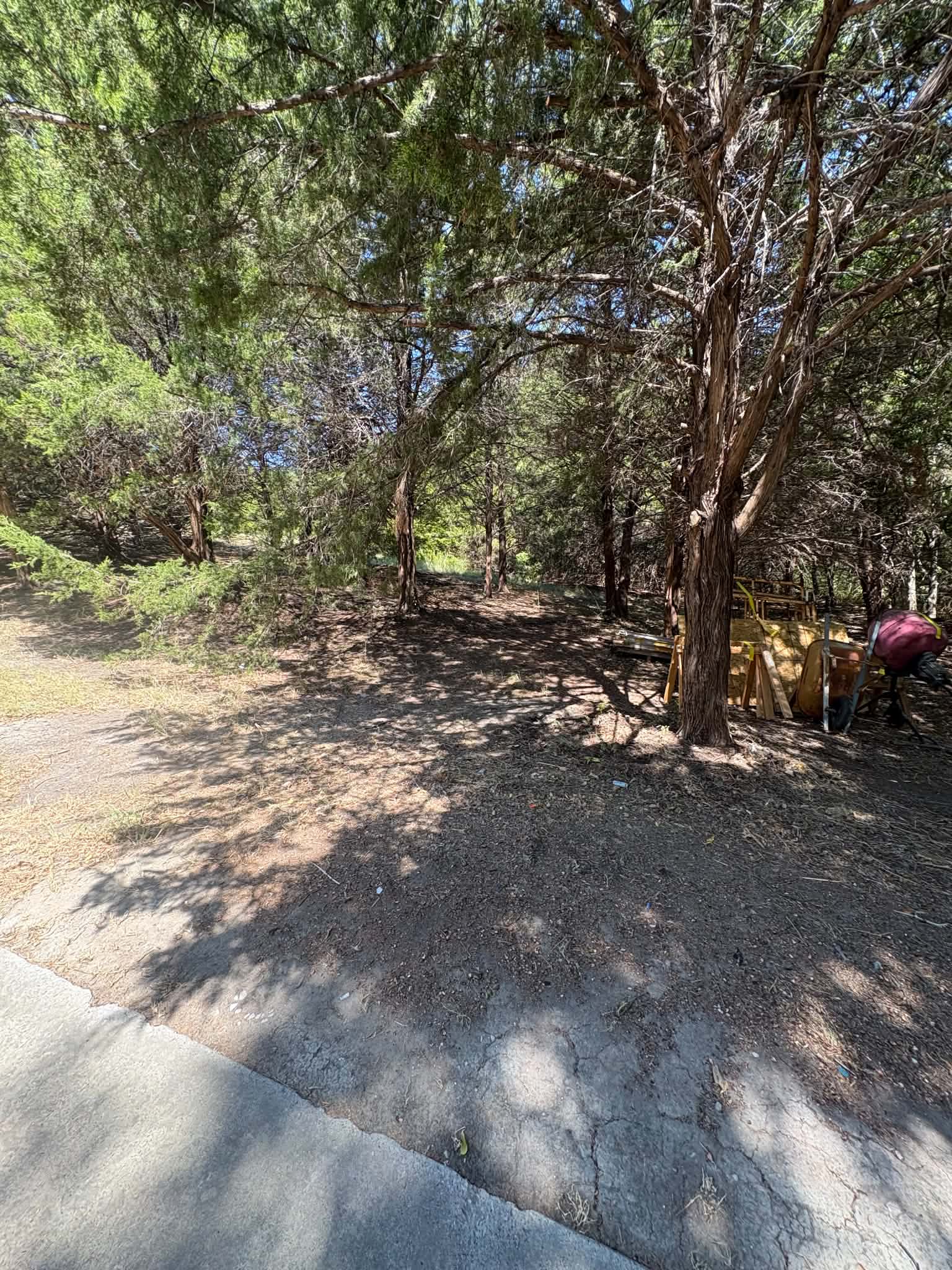 Outdoor area after debris removal